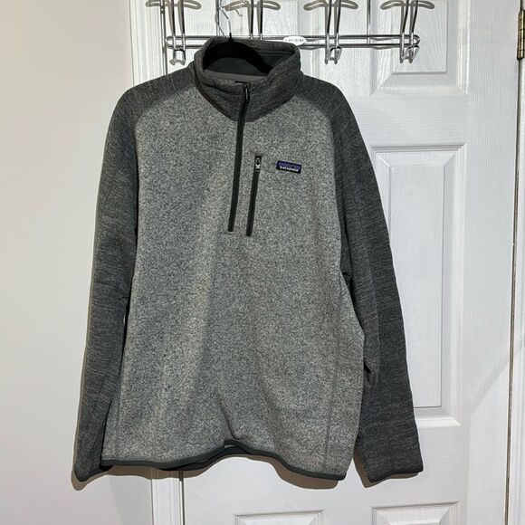 NWOT Patagonia Men's Better Sweater 1/4 Zip Nickel / Forage Gray Jacket Size XL - Picture 1 of 8
